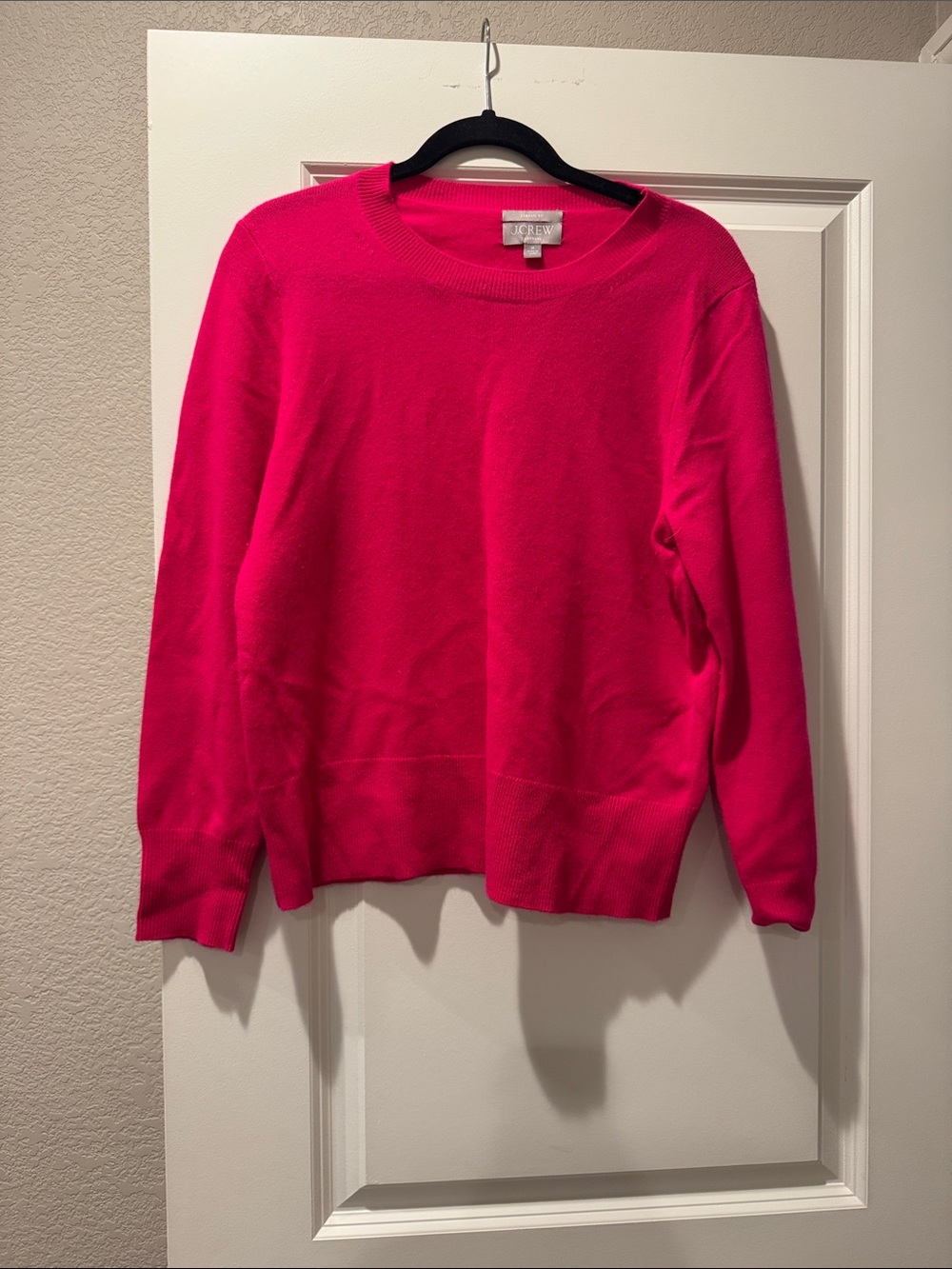 JCrew Red 100% Cashmere Classic Fit Crew Neck Sweater Size Medium